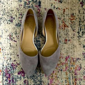 Naturalizer Samantha D’Orsay Gray Suede Flats, 8W